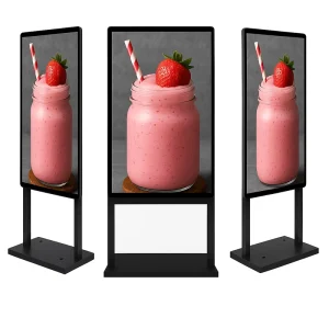 Slim Outdoor LCD Advertising Display IP65 Waterproof 3500nits High Brightness Digital Signage Screen