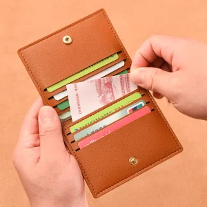 Slim Polyester Business Card Holder and ID Credit Card Wallet