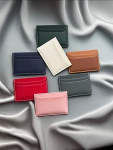 Slim RFID Card Holder with Multiple Card Slots for Travel and Credit or ID Cards
