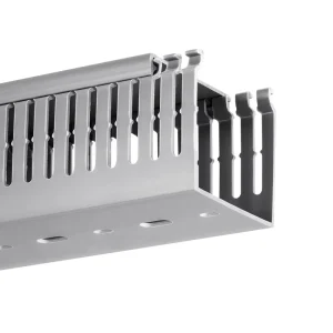 Slotted Type Cable Trough Wiring Duct 65*65 PVC Wiring Duct Tie Wire and Cable Trough Plastic Cable Bridge