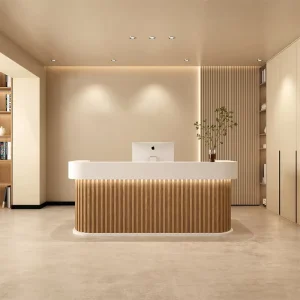 Small Beauty Salon Reception Desk and Counter with LED Light