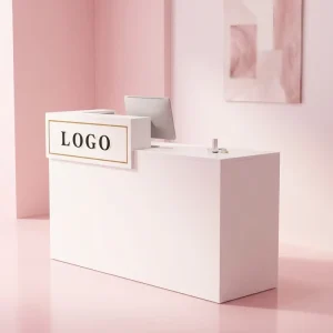 Small Modern Reception and Cash Register Counter for Clothing Store, Milk Tea Shop, or Beauty Salon