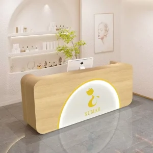 Small Multicolor Reception Counter for Nail Salon
