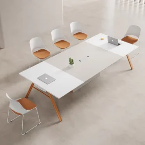 Small Oblong Wood Conference and Reception Table