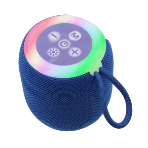 Small Portable Bluetooth Speaker with Lights, Type-C Powered, Bluetooth 5.4, AUX, TF Card Input, Wireless
