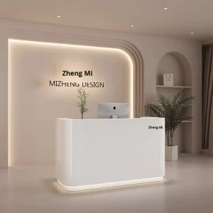 Small Reception Desk Cashier Counter for Clothing Store Beauty Salon Office Hotel Exhibition Hall