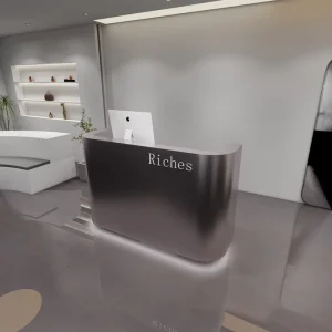 Small Reception Desk for Beauty Salon, Nail Spa, Office, Barber Shop, or Store