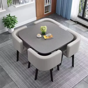 Small Round Negotiation Table and Chair Set for Office Reception