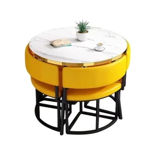 Small Round Negotiation Table with Chairs