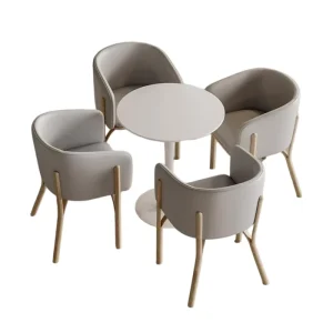 Small Round Office Reception Table and Chair Set