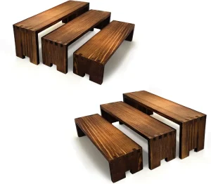 Small Wood Display Risers and Cupcake Stands