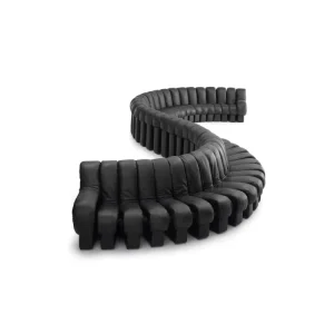 Snake-Shaped Modular Sofa with Adjustable Elements for Living Rooms and Halls