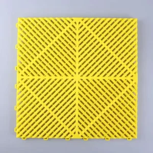 Snap on Anti slip Textured Waterproof Plastic Interlocking Floor Mats Garage Floor Tiles PVC Garage Flooring