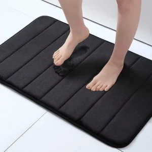Soft Coral Fleece Bath Mat Super-Absorbent Non-Slip Thick Microfiber Rug 40x60cm Machine-Washable