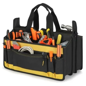 Soft-Handle Large Zipper Tool Bag Portable Empty Heavy-Duty Tool Organizer