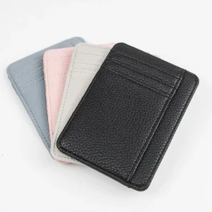 Soft Vegan Leather RFID Credit Cardholder Wallet