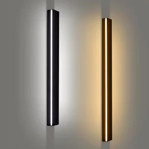 Solar Powered Aluminum Long Strip Wall Light for Garden Courtyard Terrace Outdoor Use