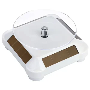 Solar Powered Automatic Rotating Glass Display Stand