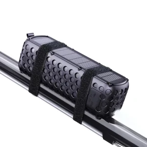 Solar Speaker With Magic Tape Waterproof Outdoor High Capacity Shockproof Dustproof For Bike Mount HD Sound Portable