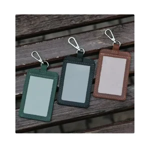 Solid Color PU Leather ID, Access Control, Employee, Meal, and Credit Card Holder Case