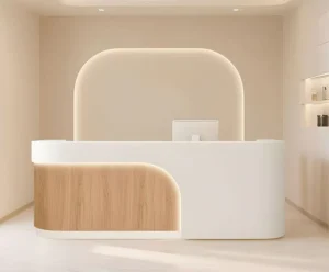 Solid Surface Reception Counter for Office, Hotel, Beauty Salon, Mall, and Hospital