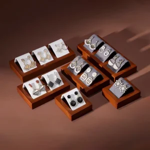 Solid Wood Earring Display Stand and Jewelry Store Window Display Tray