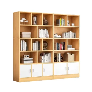 Solid Wood Freestanding Open Bookshelf for Workshop, School, or Home Office