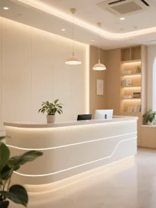 Solid Wood Hair Salon Reception Desk and Bar Counter