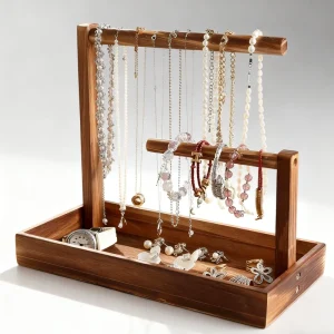 Solid Wood Jewelry Display Stand