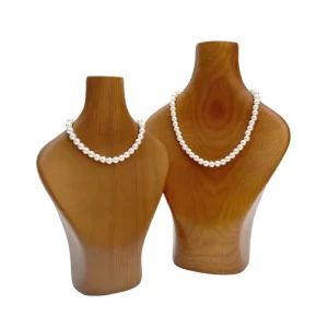 Solid Wood Model Necklace Jewelry Display Stand with Storage Rack for Store Window