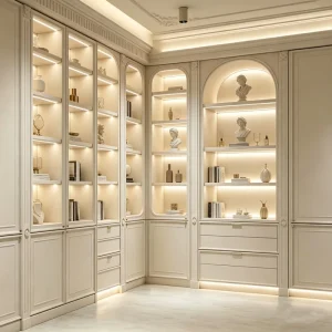 Solid Wood Modern Living Room & Dining Display Cabinet Eco Friendly and Durable Home Furniture Made in Xi’an