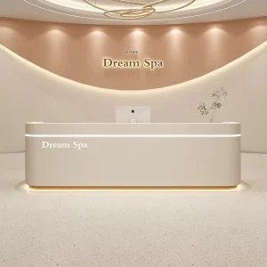 Solid Wood Reception Counter for Companies Beauty Salons Training Institutions Yoga Studios and Dental Offices