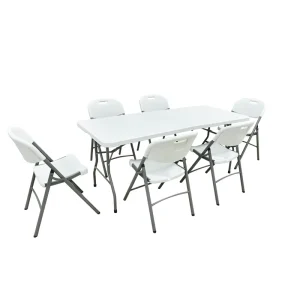 Space-Saving Modern Folding Tables for Office Meetings, Training Rooms, Events, and Commercial Use