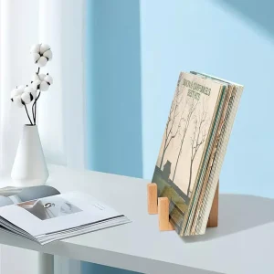 Spade Wood Vinyl Record Storage and Display Stand