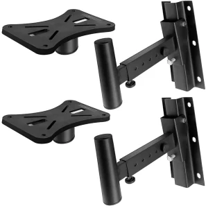 Speaker Wall Mount Bracket with Tilt and Rotation Adjustment Solid Steel Safety Pin