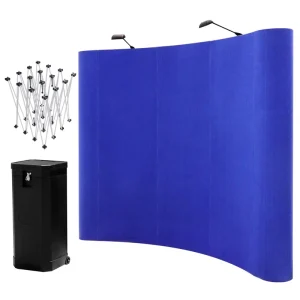 Spring Pop Up Backdrop Display Stand Straight and Curved Options for Shopping Malls and Events