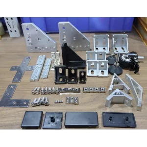 Square Aluminum Alloy Extrusion Connection Accessories with CNC Cutting and Welding Services