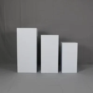 Square Cylindrical Pillar Stand Buffet Rack Wedding Reception Desk for Cake Flower Food Fruit Display Pedestal