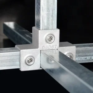 Square Tube Connectors 20 25 30mm Tube Shelf Weld Free Connectors Outlet 5 Way Pipe Fittings