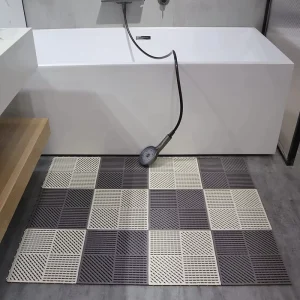 Square Waterproof Anti Slip Thickened Hollow Toilet Floor Mat for Bathroom Shower Room and Swimming Pool