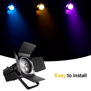 Stage Studio Fresnel RGBWAUV DMX Zoom Spot Light 250W 350W LED for Theater TV Show Lighting