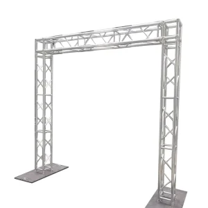 Stage Truss Platform System with LED Screen Wall, Ground Support, Aluminum Truss, Roof, and Outdoor Concert Display