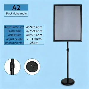 Stainless Steel A2 Standing Directional Sign Holder for Workshop
