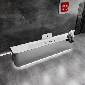 Stainless Steel Cashier Counter and Reception Desk for Barber Shops Clothing Stores and Bars
