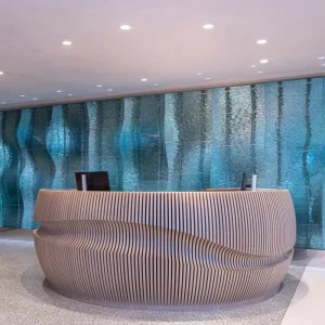 Stainless Steel Frame Glass Screen Room Divider