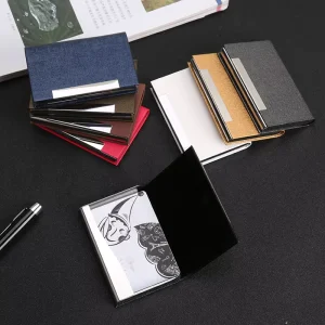 Stainless Steel Gift Card & Business Card Holder Wallet Stylish Office Organizer