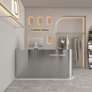 Stainless Steel Reception Counter for Beauty Salons Restaurant Bars and Clothing Stores