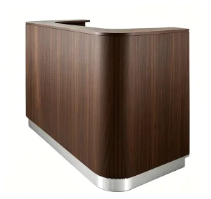 Stainless Steel Reception Counter with Wood Top for Restaurants Salons Shops Schools Hospitals and Malls