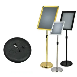 Stainless Steel Safety Fence Signage Vertical Advertising Display Stand Hotel Directional Sign Floor standing 75 130cm