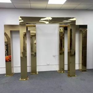 Stainless Steel Wedding Arch Flat Three-Dimensional Square Column for Outdoor Screen Stage Layout Background Frame